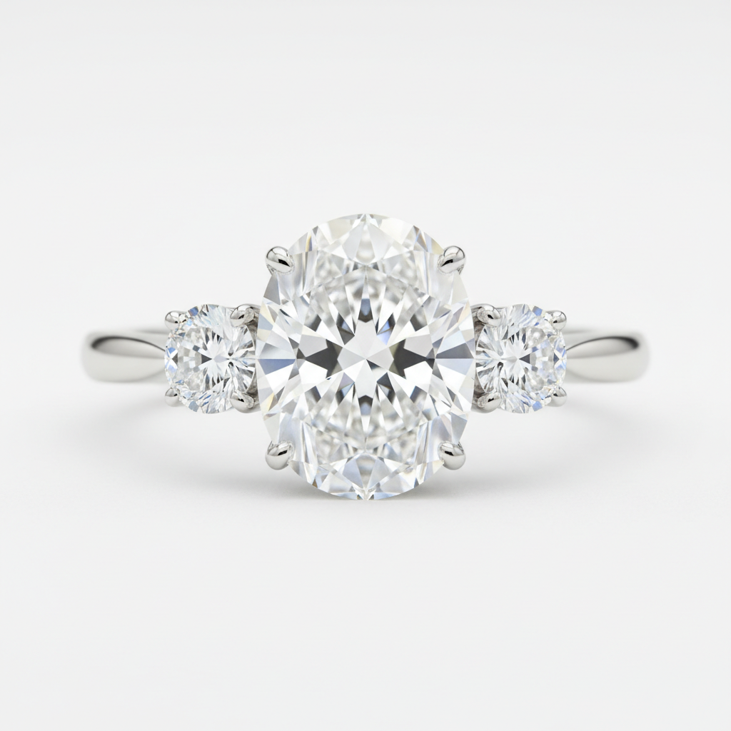 The Elara — 1.85ct Oval Three-Stone