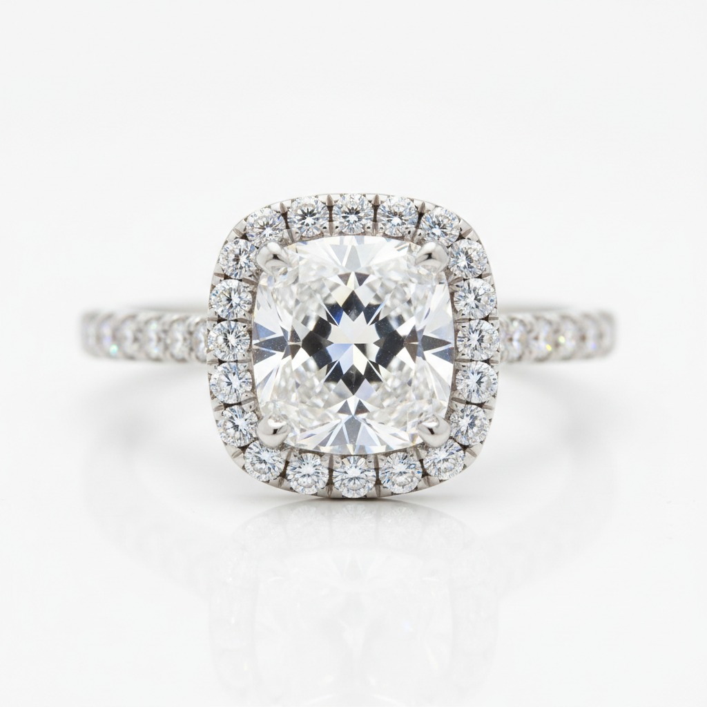 The Seraphine — 1.80ct Cushion Halo